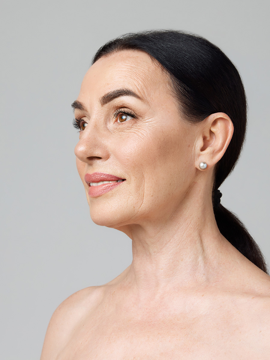 Profile of a mature woman